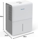 Newentor Luftentfeuchter 25L/24h, Für 215m³/80m² Räume - 3 fache Geräuschreduktion - Stromsparender Chip - Einfache Bedienung - 10 J. Gar. - Mit 1M Ablaufschlauch&Abnehmbarem Filter, Timer