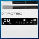 TROTEC Wandklimaanlage PAC-W 2650 SH – 4-in-1 Klimaanlage ohne Außengerät mit Heizfunktion, 2,6 kW Kühlleistung, WiFi-App-Steuerung, Inverter-Technologie, für Räume bis 34 m²