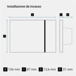 BTicino SXG8002 – Intelligenter WLAN-Thermostat Smarther2 mit Netatmo, Unterputz-Thermostat, programmierbar, EIN-/Aus-Steuerung auch mit App, Alexa und Google, Anzeige der Luftfeuchtigkeit, Schwarz