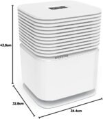 Venta Luftbefeuchter AH730, leise 24 dB(A), energieeffizient 5 Watt, hygienische Kaltverdunstung ohne Filter, 490 ml/h, 6 l-Tank, bis 70 m²/175 m³, App- und Sprachsteuerung, Weiss