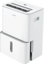 COMFEE' Luftentfeuchter Easy Dry 20L/Tag, 4 Modi, Luftbefeuchter angeschlossen, 3 l Tank, Wäschetrockner, Swing-Funktion, für Räume von 40㎡/100 m³, Weiß