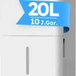 Luftentfeuchter elektrisch 20L/24H, Entfeuchter elektrisch Keller, Raumentfeuchter elektrisch 39dB für Räume bis zu 150m³/50m², Timer, 1M Ablaufschlauch, Filter, 10 J. Gar