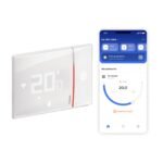 BTicino SXG8002 – Intelligenter WLAN-Thermostat Smarther2 mit Netatmo, Unterputz-Thermostat, programmierbar, EIN-/Aus-Steuerung auch mit App, Alexa und Google, Anzeige der Luftfeuchtigkeit, Schwarz