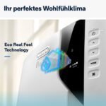 De'Longhi Pinguino PAC EX93 Mobiles Klimagerät mit Abluftschlauch, 60dB(A), Whisper Technology - Sehrleise, Klimaanlage für Räume bis 85m3, 3 Ventilatorgeschwindigkeiten, Entfeuchtungsfunktion, Weiß