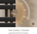 EMKE Badheizkörper Elektrisch 1000 x 500 mm, WiFi Intelligenter Thermostat Elektrischer Handtuchheizkörper, Handtuchwärmer Elektrisch für Alexa und Google Home und APP Schwarz 320W (Right)