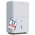 Newentor Luftentfeuchter elektrisch 25L, Entfeuchter elektrisch keller, Raumentfeuchter elektrisch, Dehumidifiers for home für 215m³/80m², mit Timer, Filter, Ablaufschlauch, 10 J. Gar.