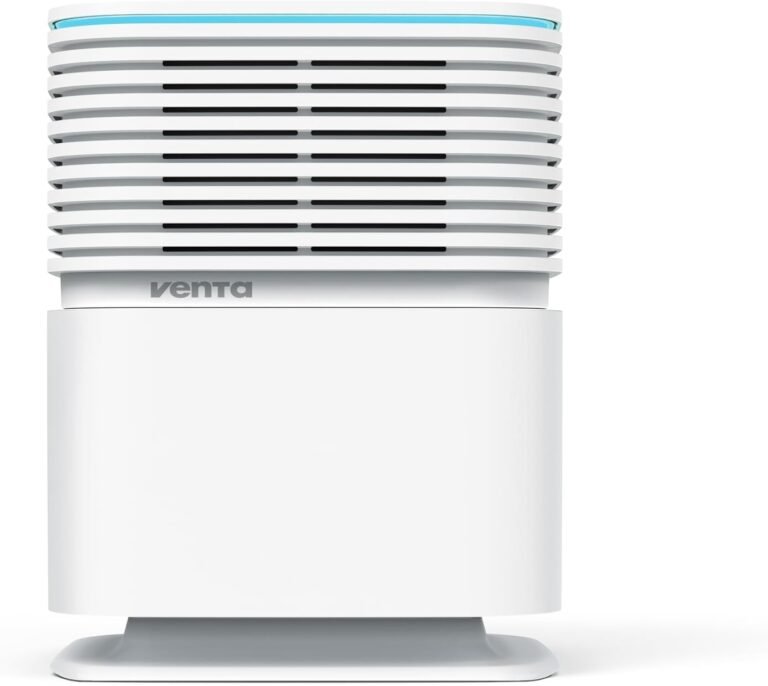 Venta Luftbefeuchter AH730, leise 24 dB(A), energieeffizient 5 Watt, hygienische Kaltverdunstung ohne Filter, 490 ml/h, 6 l-Tank, bis 70 m²/175 m³, App- und Sprachsteuerung, Weiss