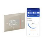 BTicino SXG8002 – Intelligenter WLAN-Thermostat Smarther2 mit Netatmo, Unterputz-Thermostat, programmierbar, EIN-/Aus-Steuerung auch mit App, Alexa und Google, Anzeige der Luftfeuchtigkeit, Schwarz