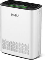 KNKA Luftreiniger Air Purifier H13 HEPA Filter,CADR 300m³/h,bis 80m²,Entfernt 99,97% Staub,Pollen & Gerüche,mit Luftqualitäts-Sensor,Auto- & Schlafmodus,Ideal für Raucherzimmer & Haustiere
