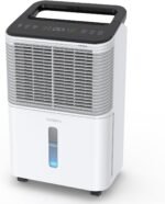 Luftentfeuchter 16L/Tag, Ultra-leiser Luftentfeuchter Elektrisch, Intelligentes Zentralsteuerungs, AUTO Modus, Feuchtigkeitsanzeige Licht, 24H Timer, Raumentfeuchter, Mehr Effizient