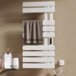 EMKE Badheizkörper Elektrisch 1000 x 500 mm, WiFi Intelligenter Thermostat Elektrischer Handtuchheizkörper, Handtuchwärmer Elektrisch für Alexa und Google Home und APP Schwarz 320W (Right)
