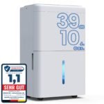 Newentor Luftentfeuchter 25L/24h, Für 215m³/80m² Räume - 3 fache Geräuschreduktion - Stromsparender Chip - Einfache Bedienung - 10 J. Gar. - Mit 1M Ablaufschlauch&Abnehmbarem Filter, Timer