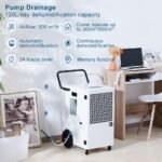 120L/Tag Kompressor Elektrischer Luftentfeuchter: Raumentfeuchter Keller mit Pumpe und Ablassschlauch 300m²/600m³Leistung Entfeuchter Badezimmer 24H Timer Trocknung von Wäsche