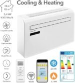 TROTEC Wandklimaanlage PAC-W 2650 SH – 4-in-1 Klimaanlage ohne Außengerät mit Heizfunktion, 2,6 kW Kühlleistung, WiFi-App-Steuerung, Inverter-Technologie, für Räume bis 34 m²