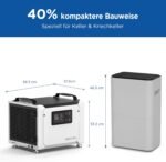 Luftentfeuchter mit Pumpe 35 L/Tag – Effektiv gegen feuchte Räume & Schimmel, für Keller, Kriechkeller, Bad, Schlafzimmer & Waschküche, leise, mobil, mit Display und Timer