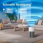 Philips Luftreiniger 2200 Series, HEPA NanoProtect + Aktivkohlefilter, CADR 400m?/h fŸr 104m?, Allergiker, Ultra-leise, Intelligenter und langlebiger Filter (AC2210/10)