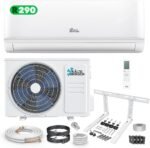 Kältebringer R290 Split Klimaanlage - 12000 BTU - 3,4 kW - Propan Klimagerät mit Heizfunktion, WiFi & App, bis 55qm, sehr leise - 5m Kupferleitung, Kältemittel R290, Montagematerial, Wandhalterung