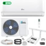 Kältebringer R290 Split Klimaanlage - 12000 BTU - 3,4 kW - Propan Klimagerät mit Heizfunktion, WiFi & App, bis 55qm, sehr leise - 5m Kupferleitung, Kältemittel R290, Montagematerial, Wandhalterung
