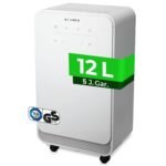 KLAMER Luftentfeuchter elektrisch 25L in 24h mit 5,5L Tank – Leiser, energieeffizienter Raumentfeuchter mit Smart Sensor, Timer & Wäschemodus – Gegen Schimmel, Feuchtigkeit & Kondenswasser