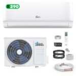 Kältebringer R290 Split Klimaanlage - 12000 BTU - 3,4 kW - Propan Klimagerät mit Heizfunktion, WiFi & App, bis 55qm, sehr leise - 5m Kupferleitung, Kältemittel R290, Montagematerial, Wandhalterung