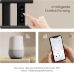 EMKE Badheizkörper Elektrisch 1000 x 500 mm, WiFi Intelligenter Thermostat Elektrischer Handtuchheizkörper, Handtuchwärmer Elektrisch für Alexa und Google Home und APP Schwarz 320W (Right)