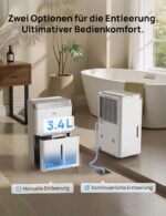 Dreo Luftentfeuchter elektrisch, App & WLAN, 20L/24h, Raumentfeuchter leise 35dB, 40m²/100m³, Entfeuchter energiesparend, 3 Modi, 3,4L Tank, Wäschetrockner & 24h Timer, für Schlafzimmer & Bad & Keller