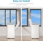 Midea Mobiles Klimagerät Silent Cool 26 Pro WF, 3-in-1 Klimaanlage mit Abluftschlauch, Kühlen&Entfeuchten&Ventilieren, 9000 BTU, 2.6kW, für Räume ca. 80m³(32㎡), EEK A