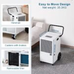 120L/Tag Kompressor Elektrischer Luftentfeuchter: Raumentfeuchter Keller mit Pumpe und Ablassschlauch 300m²/600m³Leistung Entfeuchter Badezimmer 24H Timer Trocknung von Wäsche