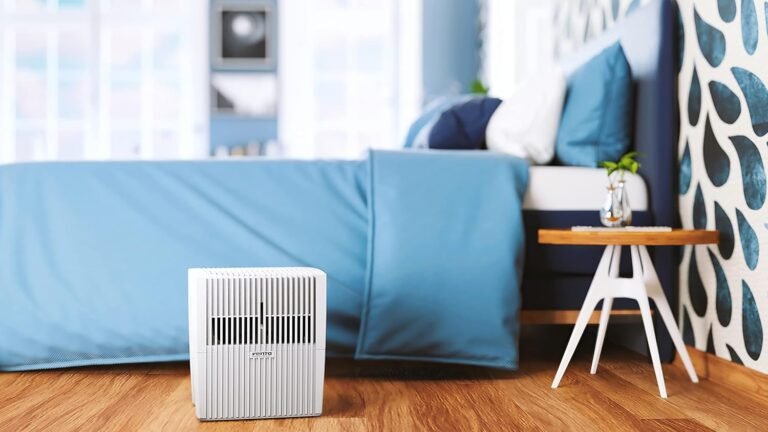 Venta Luftbefeuchter LW25 Comfort Plus, bis 49 m², sehr leise 24 dB(A), energieeffizient 3 Watt, hygienische Kaltverdunstung ohne Filter, großer 7 l-Tank, Automatik-, Sleep-Modus