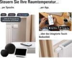 Eve Thermo (Matter, 5. Gen.) 4er Pack: Smartes Heizkörperthermostat, Heizkosten sparen, funktioniert mit Alexa, Apple Home, SmartThings, Google Home, benötigt Thread Border Router