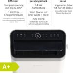 Bosch Cool 5000 Mobiles Klimagerät - 3-in-1 Klimaanlage, Luftentfeuchter, Ventilator - 3,4 kW für Räume bis zu 46 m² - Mit Auto-Modus, Silent-Modus Sleep-Modus
