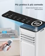 Mobile Klimaanlage 9000 BTU mit Abluftschlauch | 4-in-1 Mobiles Klimagerät | Leiser Betrieb