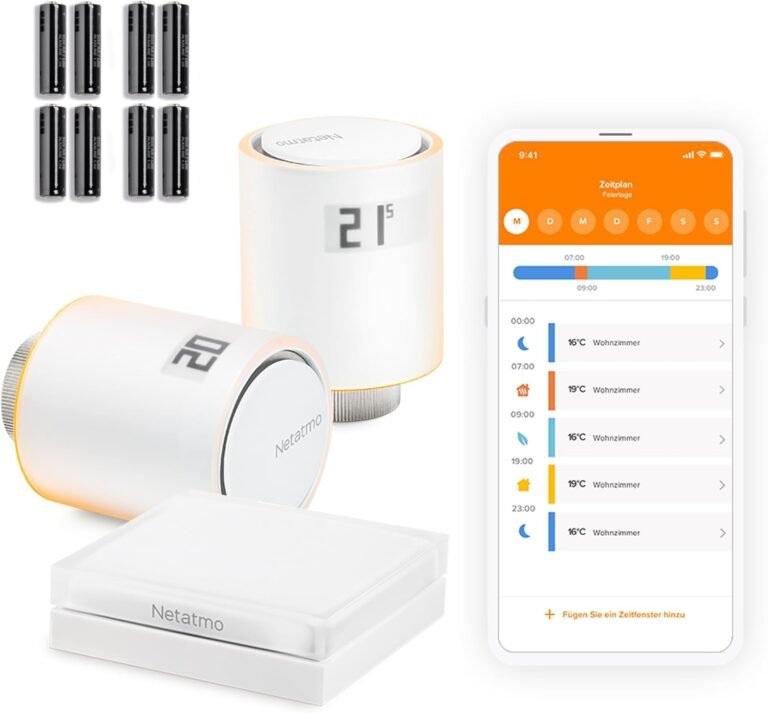 Netatmo Smarte WLAN Heizkörperthermostate Starterpaket Zur Steuerung von Heizkörpern (ohne eigene Heizungsanlage), Energie sparen & Komfort steigern, NVP-AMZ
