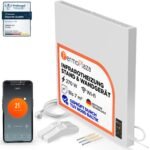 WiFi Infrarotheizung mit Thermostat 700 W bis 18 m² | Intelligente Elektro Infrarot Wandheizung & Konvektor Heizung | Vertikal Energiesparende Elektroheizung für Wohnzimmer Badezimmer