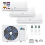 Kältebringer Multisplit Klimaanlage 2 Innengeräte - 18000 BTU - 5,3 kW - Inverter Klimagerät mit Heizfunktion, WiFi und App - sehr leise & energiesparend - Kühlen, Heizen, Lüften, Entfeuchten