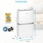 KLAMER Luftentfeuchter elektrisch 20L in 24h mit 5,5L Tank – Leiser, energieeffizienter Raumentfeuchter mit Smart Sensor, Timer & Wäschemodus – Gegen Schimmel, Feuchtigkeit & Kondenswasser