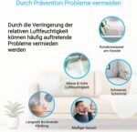 KLAMER Luftentfeuchter elektrisch 20L in 24h mit 5,5L Tank – Leiser, energieeffizienter Raumentfeuchter mit Smart Sensor, Timer & Wäschemodus – Gegen Schimmel, Feuchtigkeit & Kondenswasser