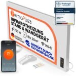 WiFi Infrarotheizung mit Thermostat 700 W bis 18 m² | Intelligente Elektro Infrarot Wandheizung & Konvektor Heizung | Vertikal Energiesparende Elektroheizung für Wohnzimmer Badezimmer