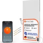 WiFi Infrarotheizung mit Thermostat 700 W bis 18 m² | Intelligente Elektro Infrarot Wandheizung & Konvektor Heizung | Vertikal Energiesparende Elektroheizung für Wohnzimmer Badezimmer