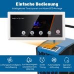 FANTASK Luftentfeuchter mit 4 Rädern, Bautrockner 66 L/Tag mit Pumpe & Ablaufschlauch, Industrie Trocknungsgerät mit 24H Timer für Keller Baustelle Lager, Blau