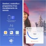 BTicino SXG8002 – Intelligenter WLAN-Thermostat Smarther2 mit Netatmo, Unterputz-Thermostat, programmierbar, EIN-/Aus-Steuerung auch mit App, Alexa und Google, Anzeige der Luftfeuchtigkeit, Schwarz