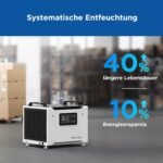 Luftentfeuchter mit Pumpe 35 L/Tag – Effektiv gegen feuchte Räume & Schimmel, für Keller, Kriechkeller, Bad, Schlafzimmer & Waschküche, leise, mobil, mit Display und Timer