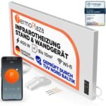 WiFi Infrarotheizung mit Thermostat 700 W bis 18 m² | Intelligente Elektro Infrarot Wandheizung & Konvektor Heizung | Vertikal Energiesparende Elektroheizung für Wohnzimmer Badezimmer