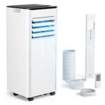 Mobile Klimaanlage 9000 BTU mit Abluftschlauch | 4-in-1 Mobiles Klimagerät | Leiser Betrieb
