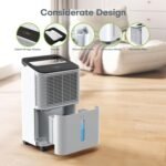 Luftentfeuchter 16L/Tag, Ultra-leiser Luftentfeuchter Elektrisch, Intelligentes Zentralsteuerungs, AUTO Modus, Feuchtigkeitsanzeige Licht, 24H Timer, Raumentfeuchter, Mehr Effizient