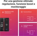 BTicino SXG8002 – Intelligenter WLAN-Thermostat Smarther2 mit Netatmo, Unterputz-Thermostat, programmierbar, EIN-/Aus-Steuerung auch mit App, Alexa und Google, Anzeige der Luftfeuchtigkeit, Schwarz
