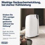 De'Longhi Pinguino PAC EX93 Mobiles Klimagerät mit Abluftschlauch, 60dB(A), Whisper Technology - Sehrleise, Klimaanlage für Räume bis 85m3, 3 Ventilatorgeschwindigkeiten, Entfeuchtungsfunktion, Weiß