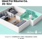 COMFEE' Luftentfeuchter Easy Dry 20L/Tag, 4 Modi, Luftbefeuchter angeschlossen, 3 l Tank, Wäschetrockner, Swing-Funktion, für Räume von 40㎡/100 m³, Weiß