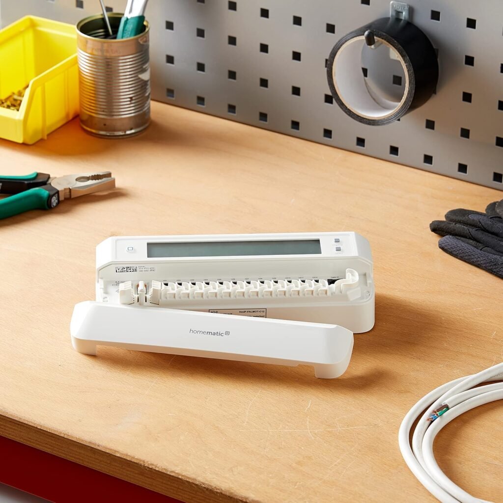 Homematic IP Fußbodenheizungscontroller – 12 Kanäle, motorisch, Smart Home, Digitale Steuerung Fußbodenheizung mit oder ohne App, Energie sparen, 153621A0