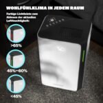 MONZANA® Luftentfeuchter elektrisch 20-30m² 20L/Tag LED-Display 24-Std-Timer Raumentfeuchter Bad Wohnung Wifi Smart Home App Luftreiniger Allergiker